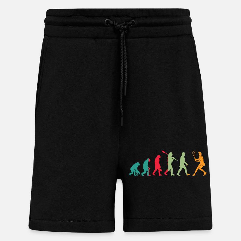 Cadeau Evolution Tennis - Short bio décontracté fabriqué en UE - SOLID BLACK