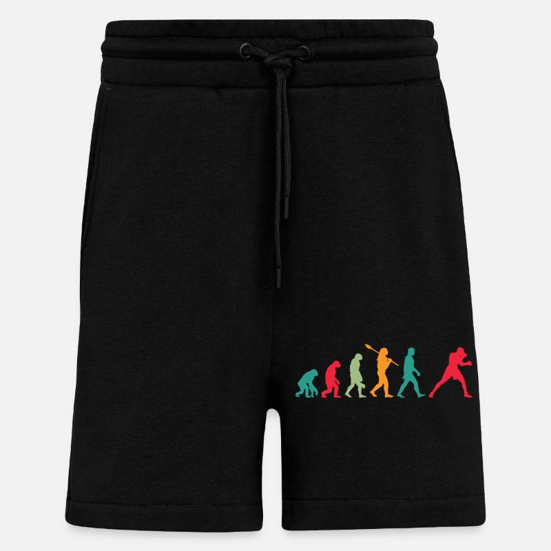 Évolution de la boxe - Short bio décontracté fabriqué en UE - SOLID BLACK