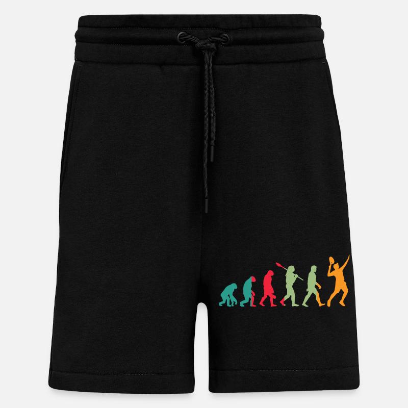 Tennis Evolution Retro - Shorts - made by SPREAD - SOLID BLACK