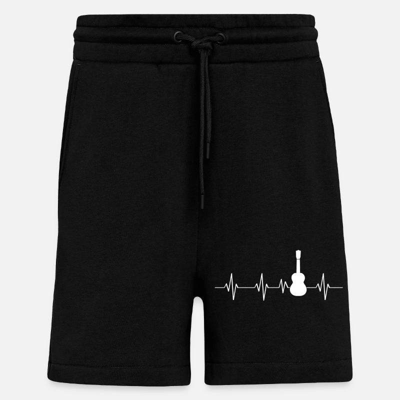 Ukulele-Herzschlag - Shorts - made by SPREAD - SOLID BLACK