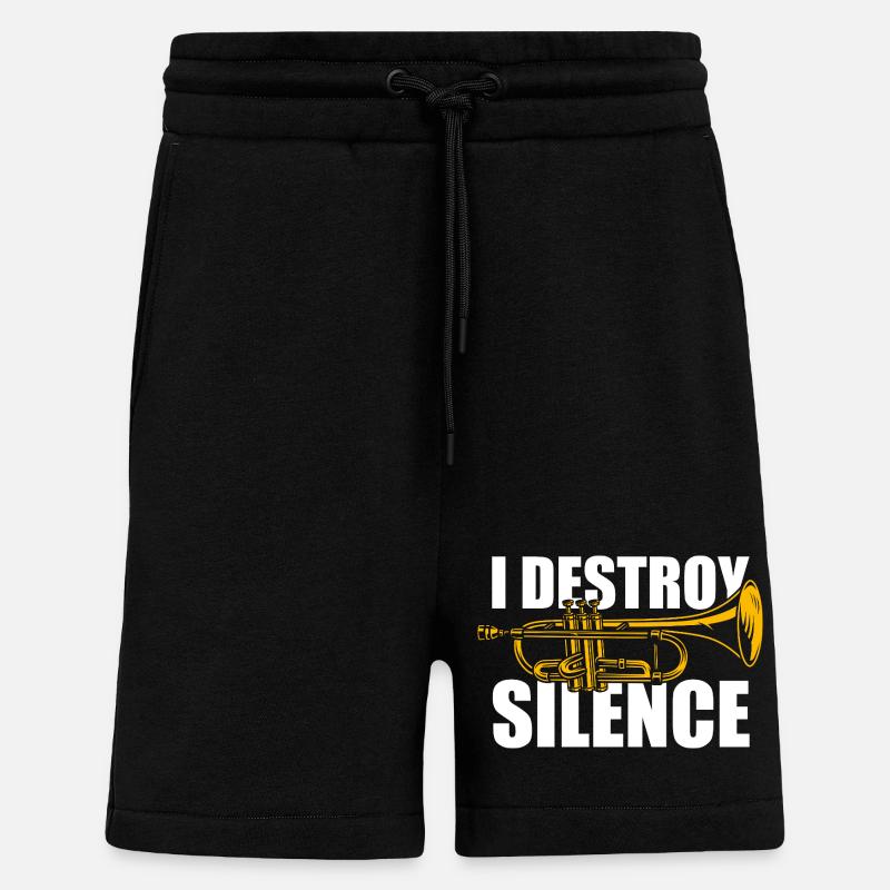 I destroy silence trumpet player - Shorts - made by SPREAD - SOLID BLACK