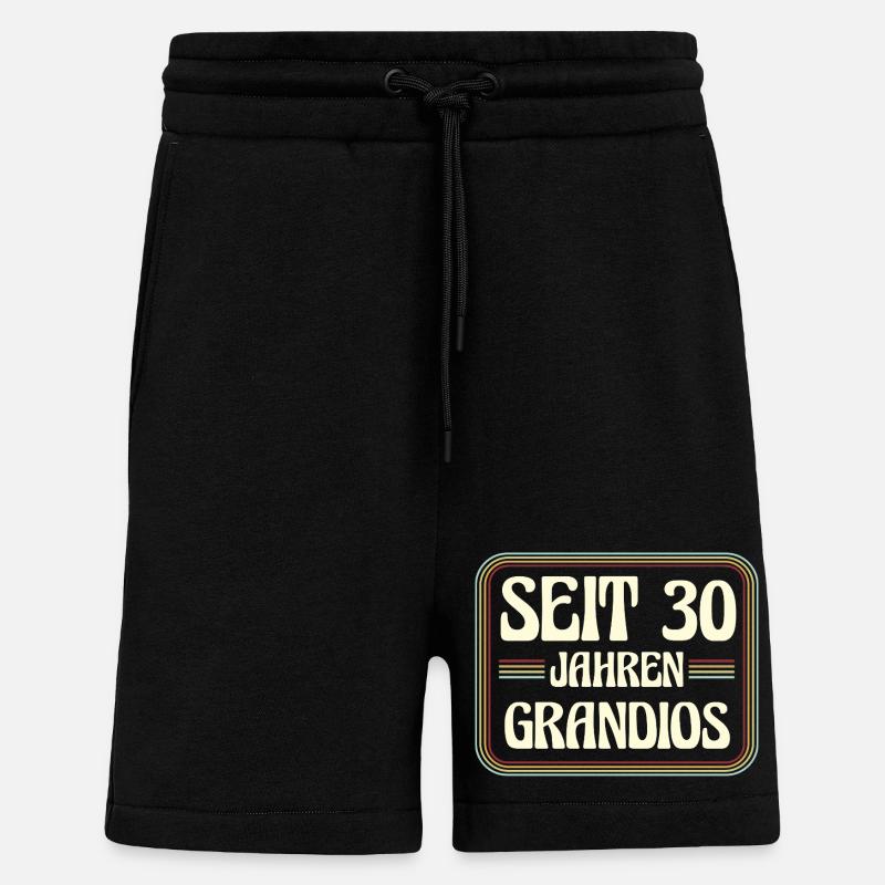 30 ans Anniversaire 30 - Short bio décontracté fabriqué en UE - SOLID BLACK