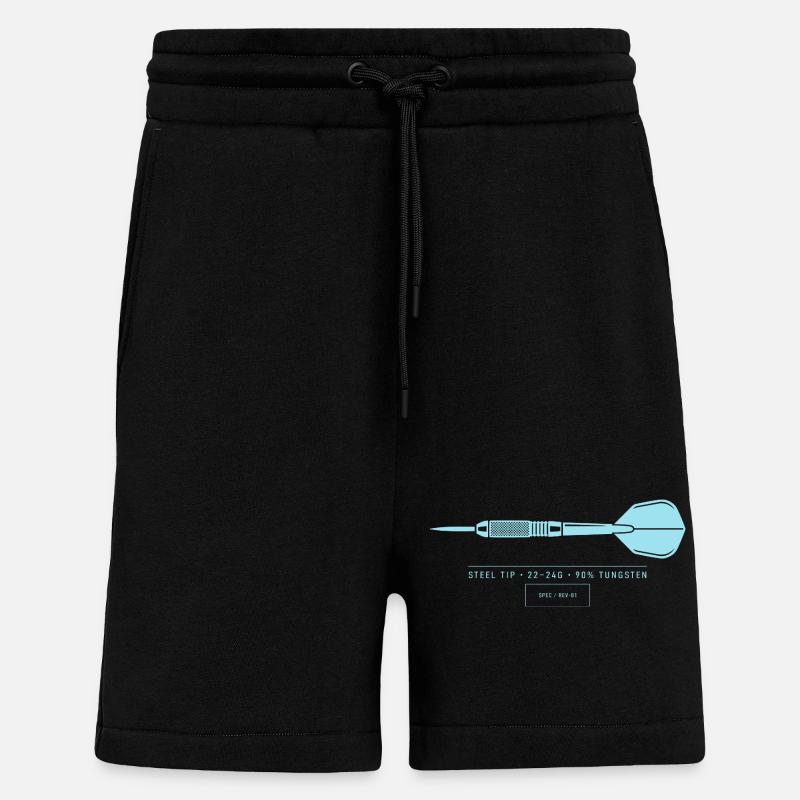 Dart Illustration Technische Blaupause Dartpfeil - Shorts - made by SPREAD - SOLID BLACK