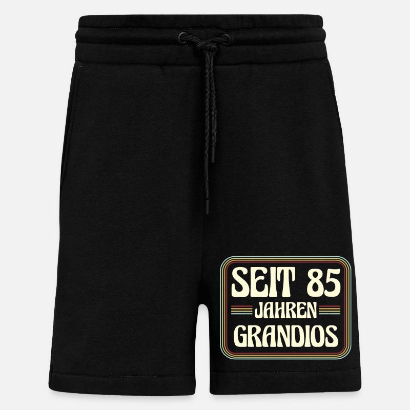 85 ans Anniversaire 85 - Short bio décontracté fabriqué en UE - SOLID BLACK