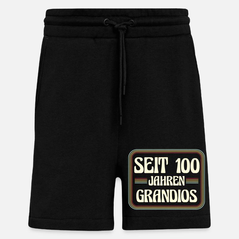 100e anniversaire 100e anniversaire - Short bio décontracté fabriqué en UE - SOLID BLACK