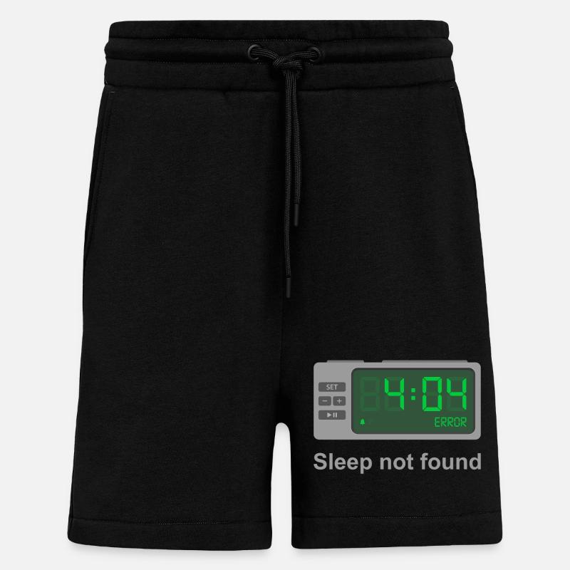 Error 404 - Sleep Not Found - Shorts - made by SPREAD - SOLID BLACK