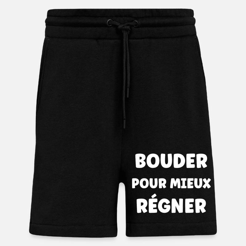 Bouder Pour Mieux Régner - Short bio décontracté fabriqué en UE - SOLID BLACK