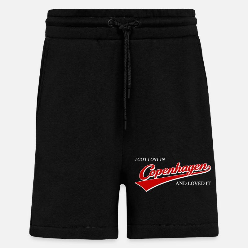 Je me suis perdu à Copenhague et j’ai adoré ça - Short bio décontracté fabriqué en UE - SOLID BLACK