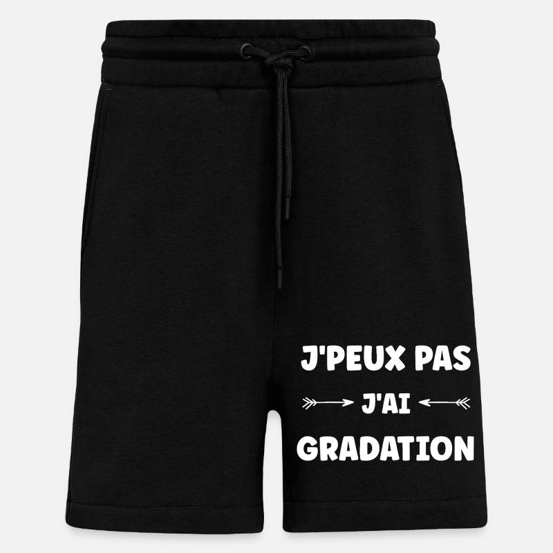 J'peux pas j'ai graduation - Short bio décontracté fabriqué en UE - SOLID BLACK