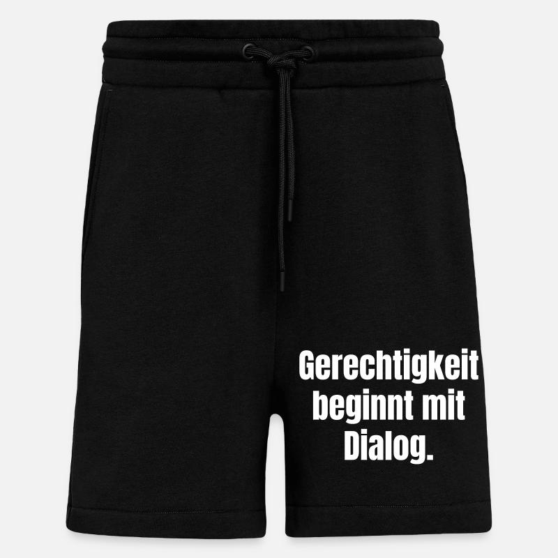 Gerechtigkeit beginnt mit Dialog - Shorts - made by SPREAD - SOLID BLACK