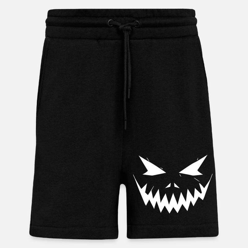 Halloweengesicht Zackenlächeln - Shorts - made by SPREAD - SOLID BLACK