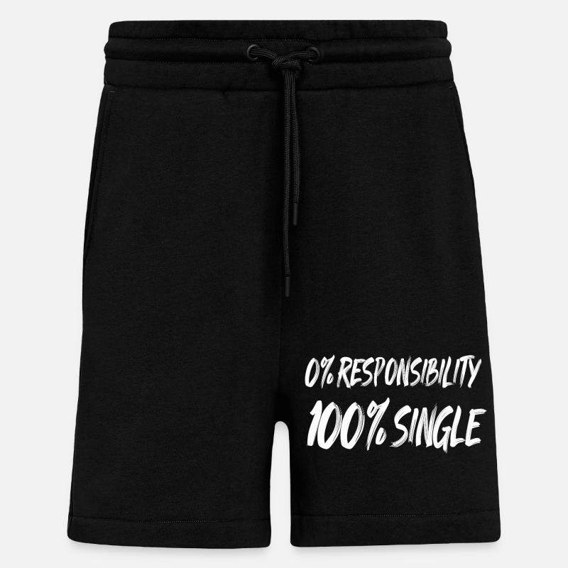 0% Responsibility 100% Single - Shorts - made by SPREAD - SOLID BLACK