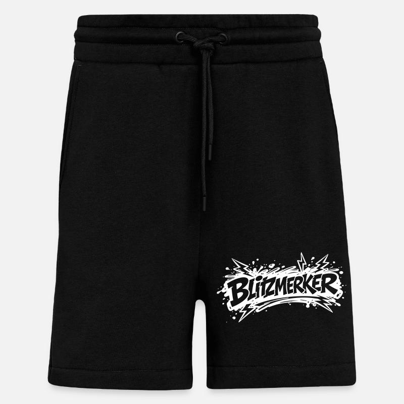Blitzmerker weiß - Shorts - made by SPREAD - SOLID BLACK