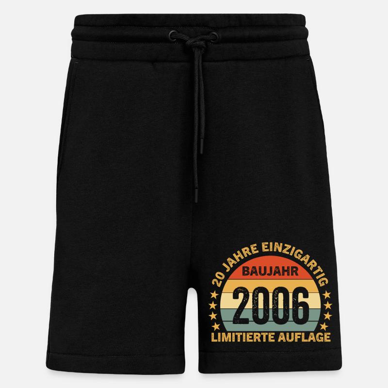 20 ANS D’ÉDITION LIMITÉE UNIQUE - Short bio décontracté fabriqué en UE - SOLID BLACK