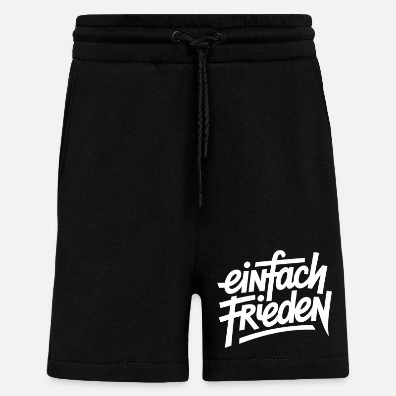 Simplement la paix - Short bio décontracté fabriqué en UE - SOLID BLACK