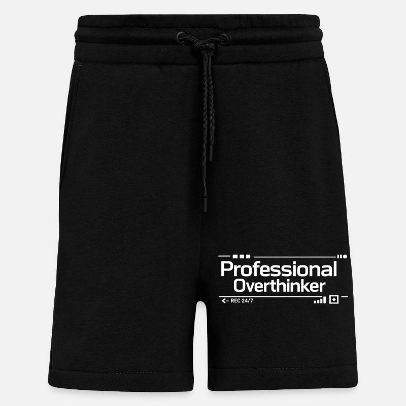PROFESSIONAL OVERTHINKER Nerd - Shorts - made by SPREAD - SOLID BLACK