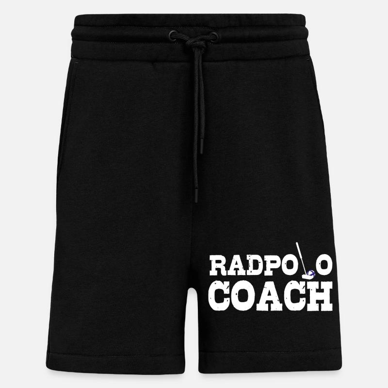 Coach de polo à vélo - Short bio décontracté fabriqué en UE - SOLID BLACK
