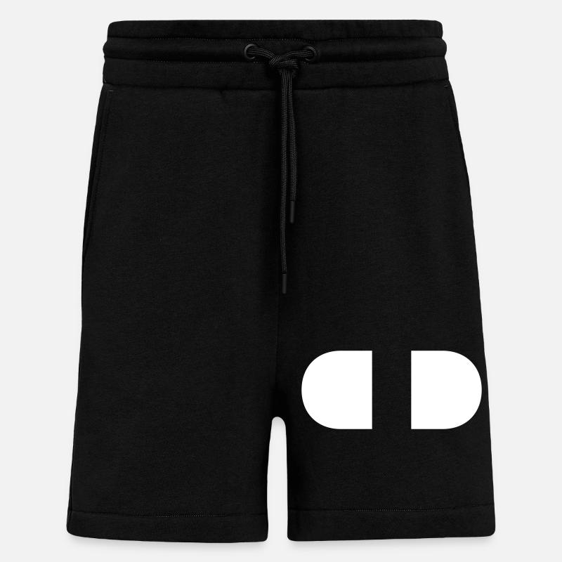 Manette-Split-Blanc - Short bio décontracté fabriqué en UE - SOLID BLACK