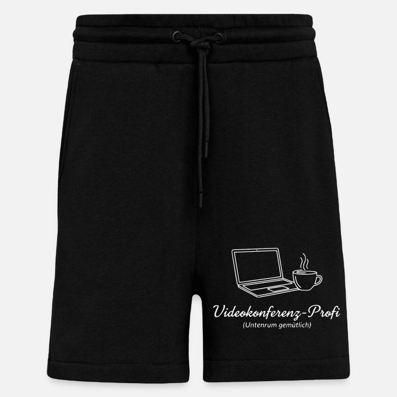 Videokonferenz Profi Homeoffice Design - Shorts - made by SPREAD - SOLID BLACK