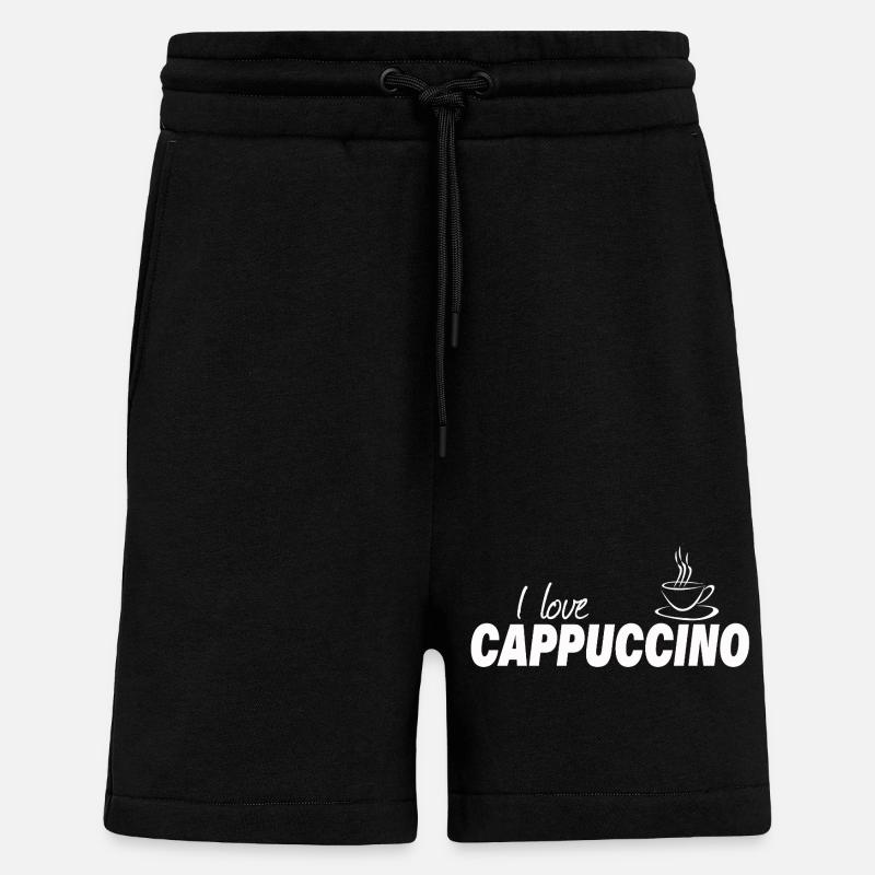 J’ADORE LE CAPPUCCINO - Short bio décontracté fabriqué en UE - SOLID BLACK