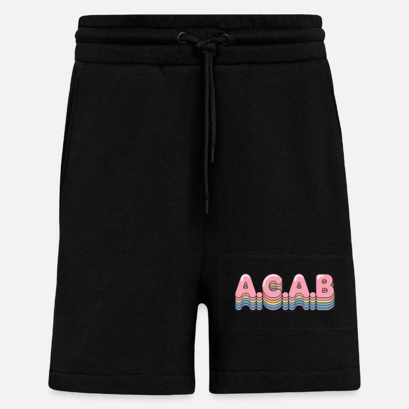 A.C.A.B - Antifa Tee - Shorts - made by SPREAD - SOLID BLACK