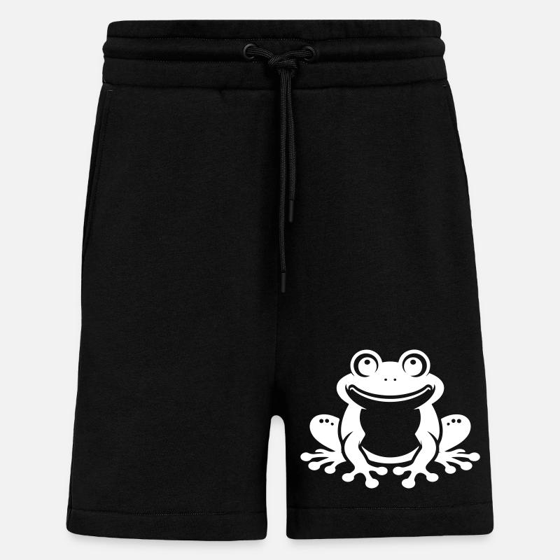 Toad Comic Frog - Shorts - made by SPREAD - SOLID BLACK