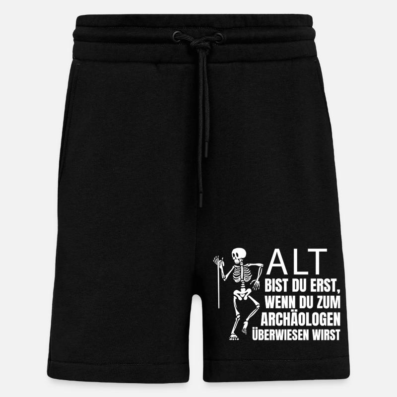 Lustiger Rentner Spruch - Shorts - made by SPREAD - SOLID BLACK
