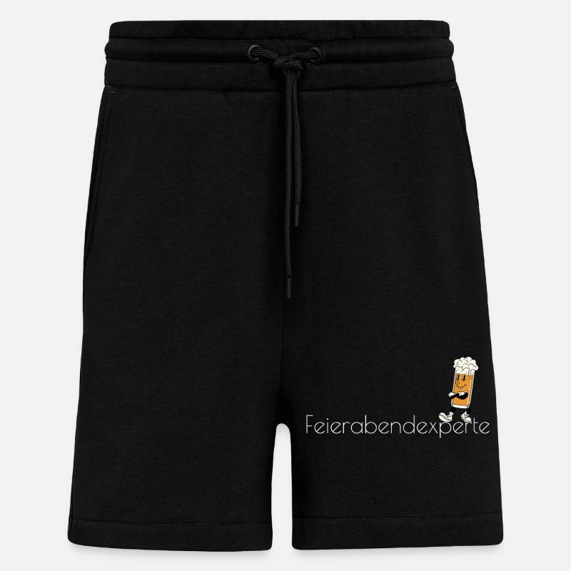 Feierabendexperte Bierheld Cartoon - Shorts - made by SPREAD - SOLID BLACK