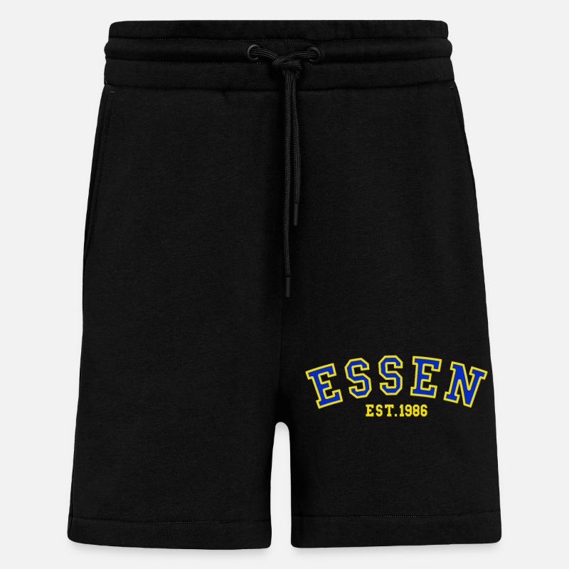 Essen Fondée en 1986 - Short bio décontracté fabriqué en UE - SOLID BLACK