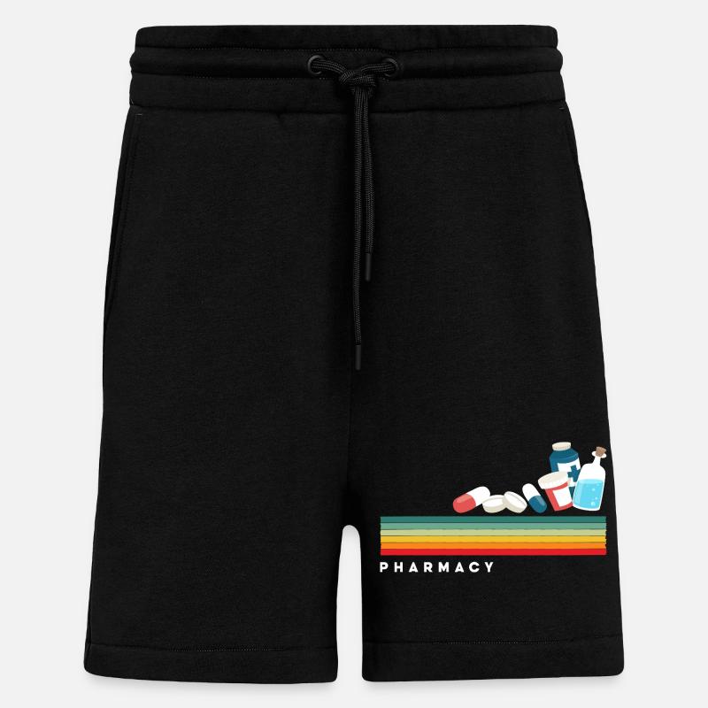 Retro-apotheker Pharmazietechniker - Shorts - made by SPREAD - SOLID BLACK