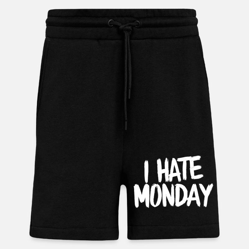 I Hate Monday Divertente Funny - Shorts - made by SPREAD - SOLID BLACK