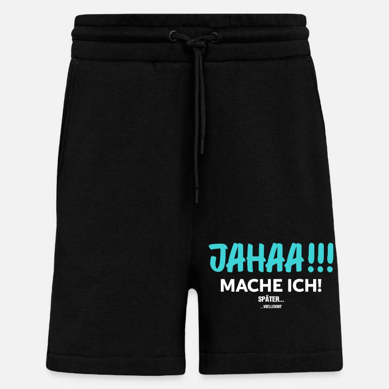 Jahaa! Mach Ich Später vielleicht - Short bio décontracté fabriqué en UE - SOLID BLACK