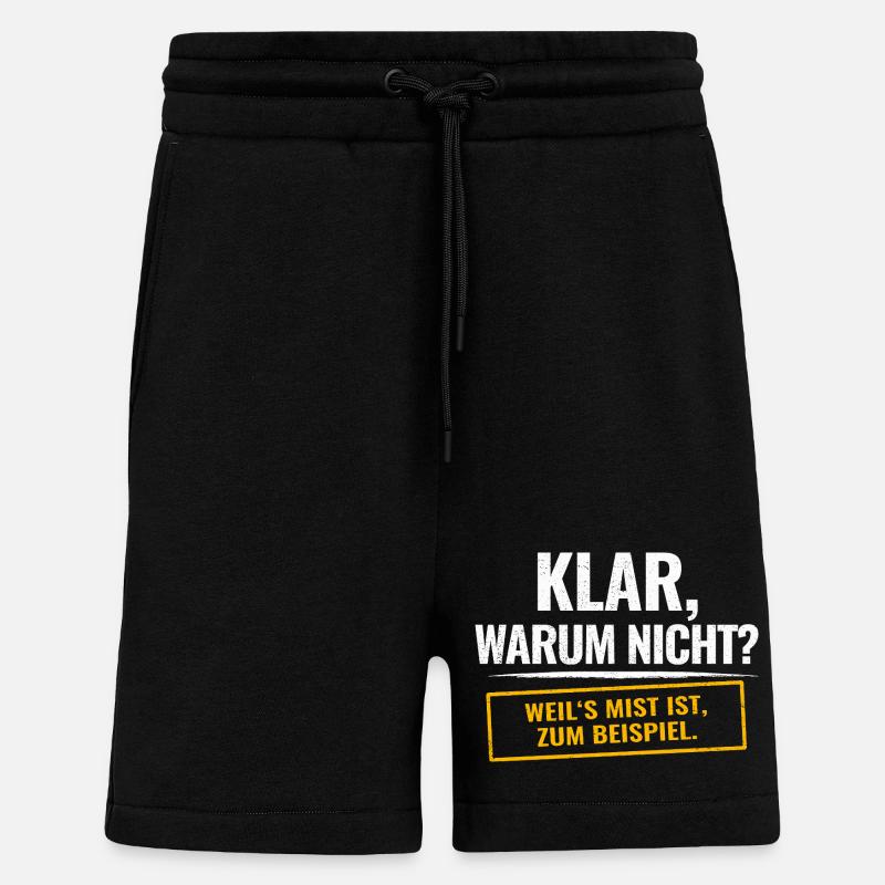 Bien sûr, pourquoi pas ? Diction sarcastique - Short bio décontracté fabriqué en UE - SOLID BLACK
