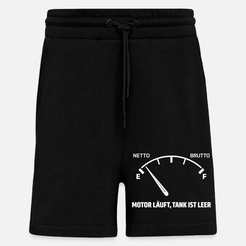 Engine runs tank empty - Shorts - made by SPREAD - SOLID BLACK