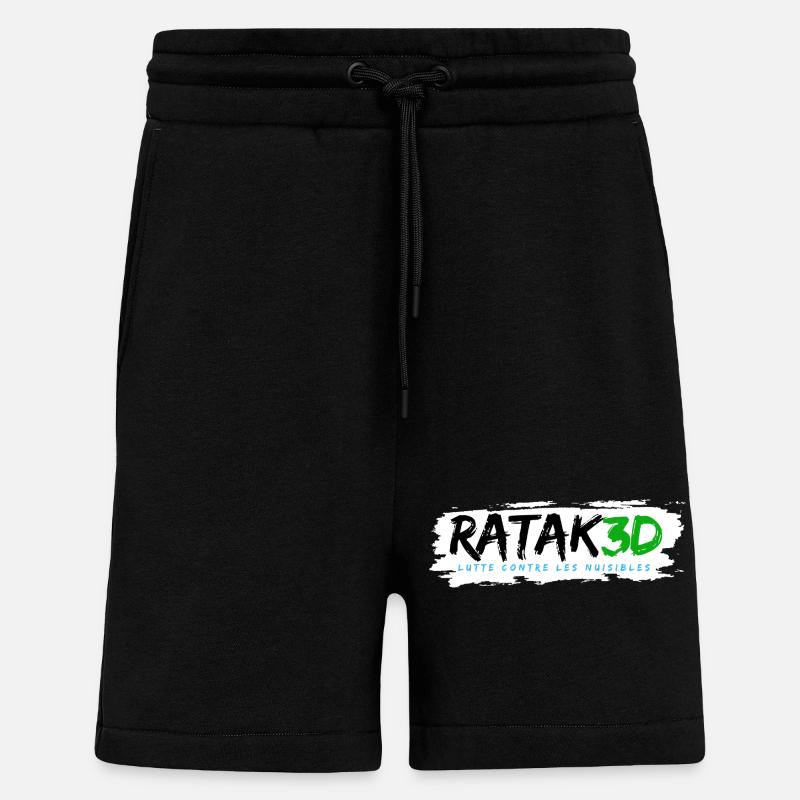 RATAK3D - Short bio décontracté fabriqué en UE - SOLID BLACK