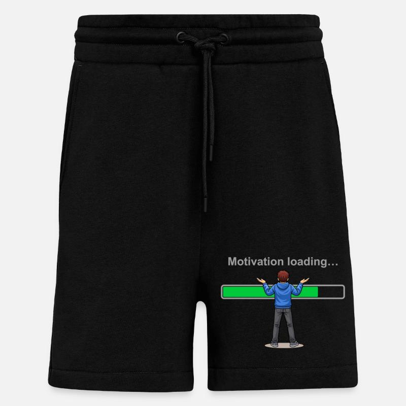 Motivationslade... Bitte warten Sie - Shorts - made by SPREAD - SOLID BLACK