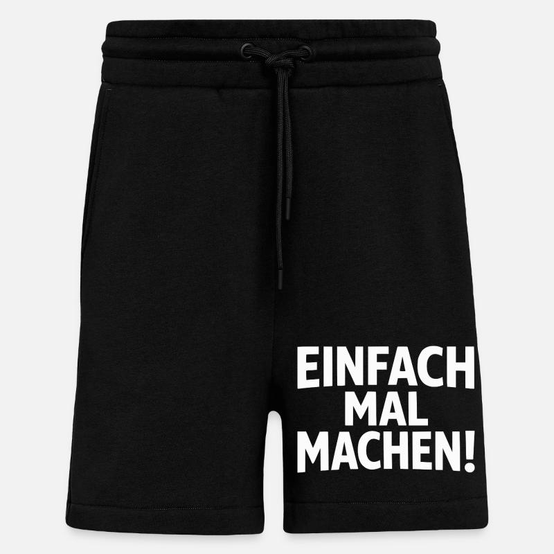 Fais-le simplement - Short bio décontracté fabriqué en UE - SOLID BLACK