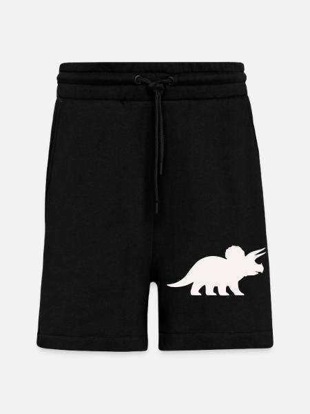 Triceratops Silhouette – Minimal Dino - Shorts - made by SPREAD - SOLID BLACK