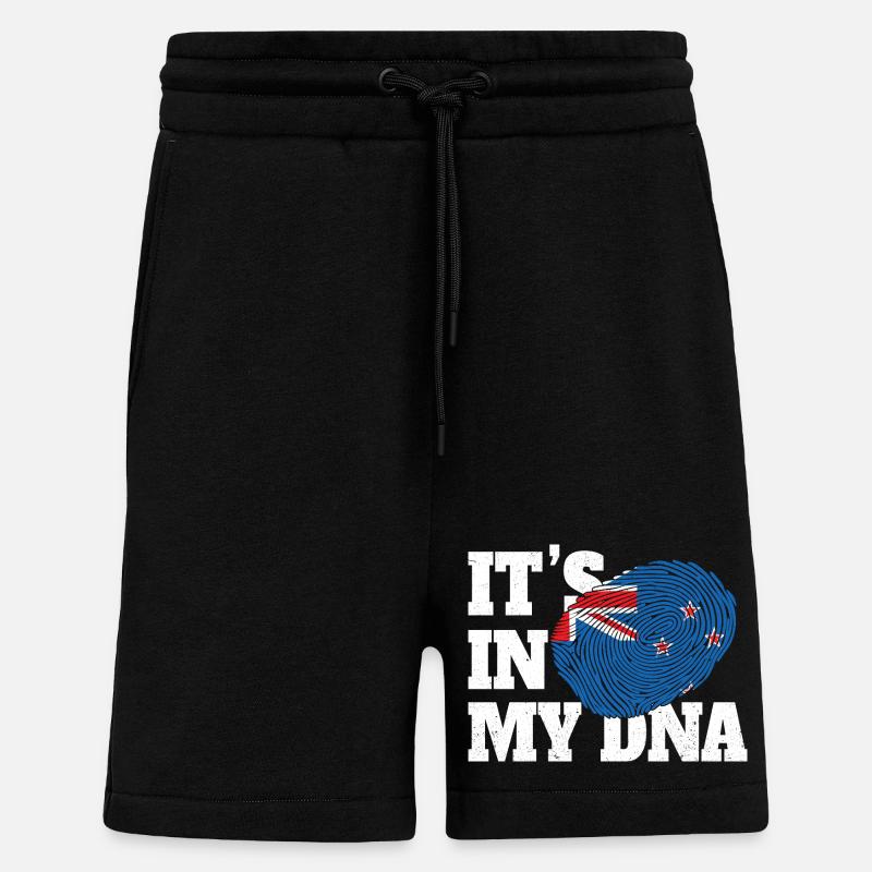 C’est dans mon ADN Nouvelle-Zélande - Short bio décontracté fabriqué en UE - SOLID BLACK