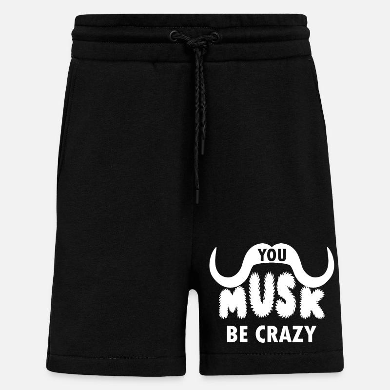 FOTOGRAFER MOSKUSEKSEN - Organic relaxed shorts made in EU - SOLID BLACK