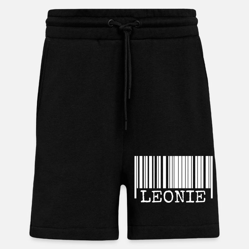 Leonie als Strichcode - Shorts - made by SPREAD - SOLID BLACK