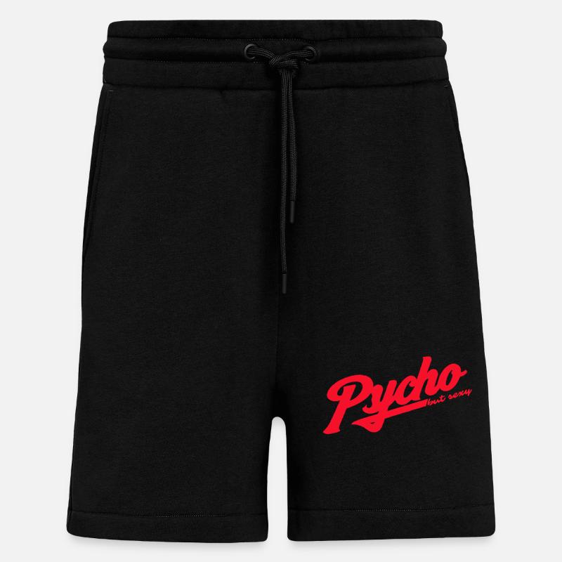 Psycho Retro Script Logo - Shorts - made by SPREAD - SOLID BLACK