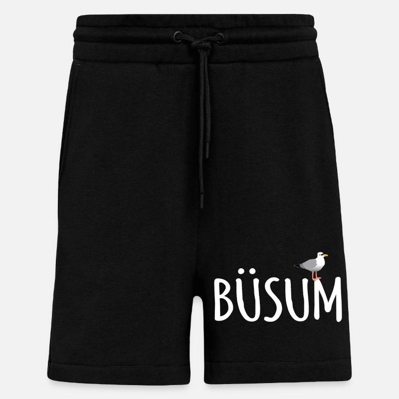 Mouette de Büsum - Short bio décontracté fabriqué en UE - SOLID BLACK