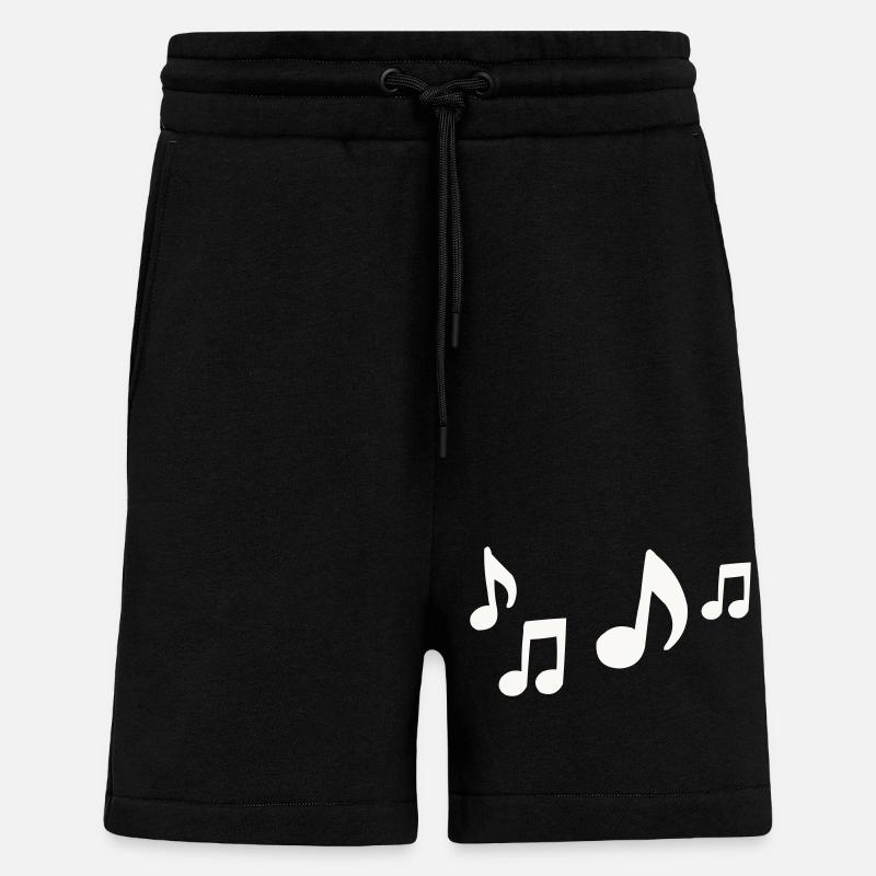 Flow of notes silhouette - Shorts - made by SPREAD - SOLID BLACK