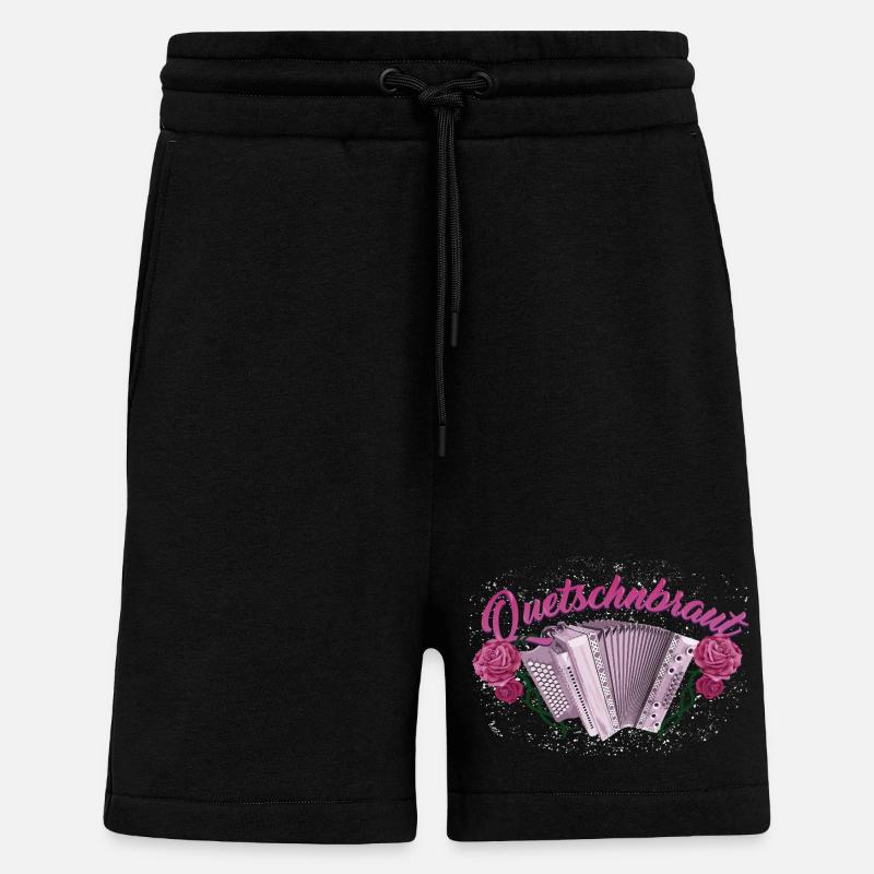 Squeeze Bride - Harmonica with Roses - Shorts - made by SPREAD - SOLID BLACK