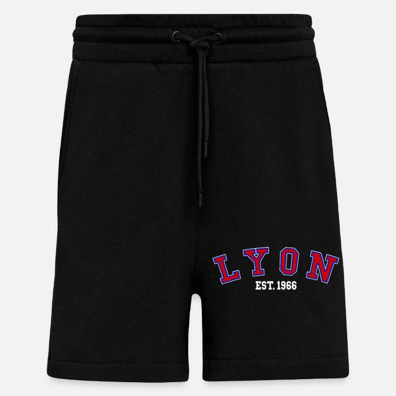 Lyon fondée en 1966 - Short bio décontracté fabriqué en UE - SOLID BLACK