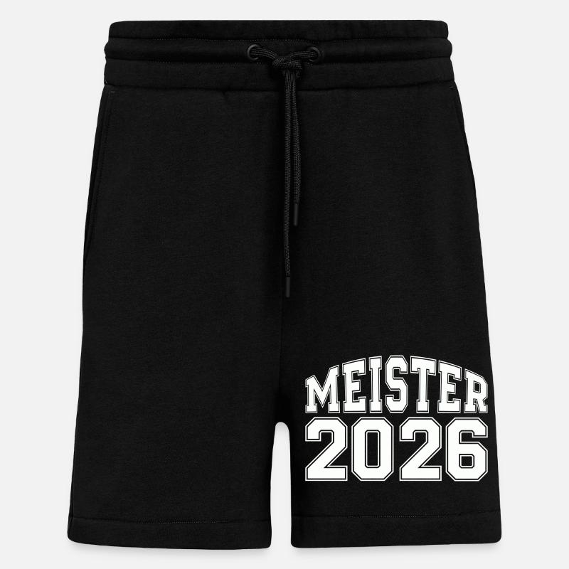 Champion 2026 Logo - Short bio décontracté fabriqué en UE - SOLID BLACK