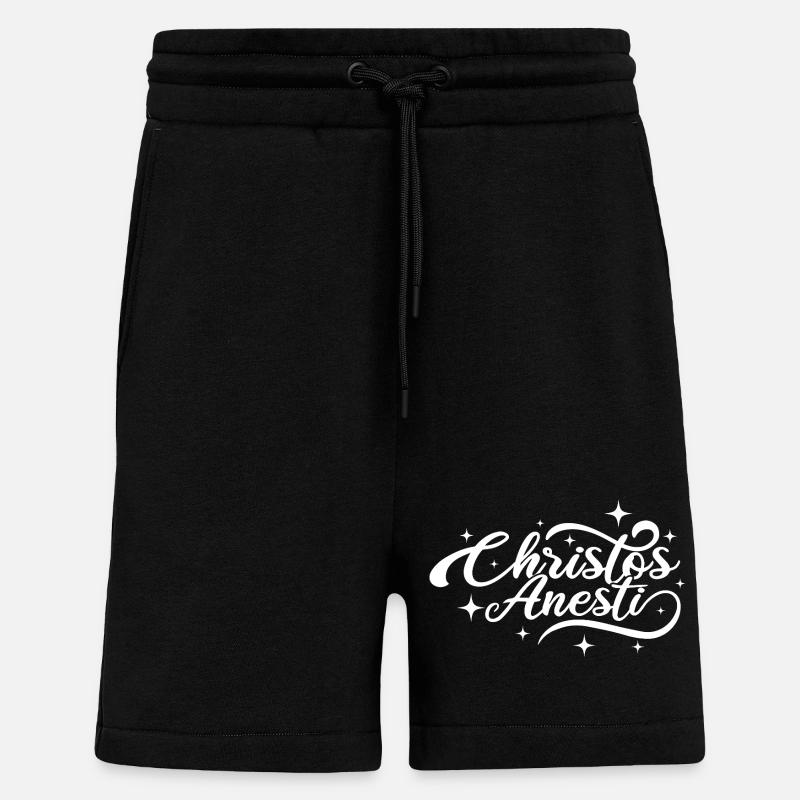 Christos Anesti Orthodox Easter - Shorts - made by SPREAD - SOLID BLACK