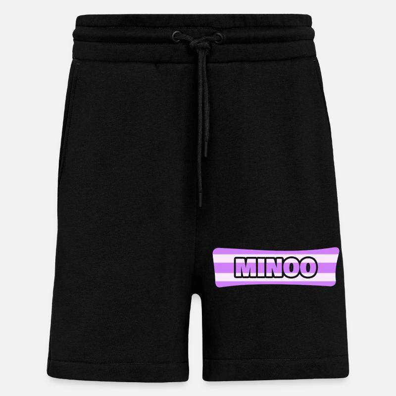 Cadeau pour Minoo - Short bio décontracté fabriqué en UE - SOLID BLACK