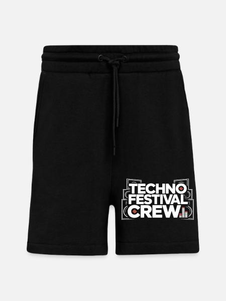 Techno Festival Crew – Techo Party Outfit - Shorts - made by SPREAD - SOLID BLACK
